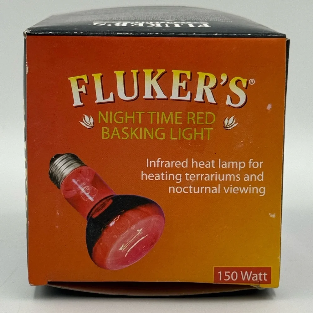 Fluker's Reptile Night Time Red Basking Spotlight, Infrared Heat Lamp 150 Watt